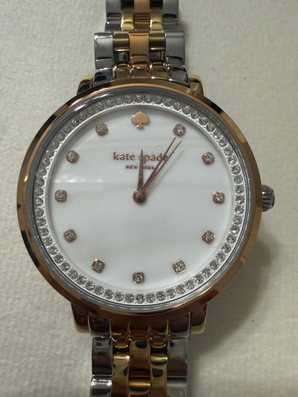 kate spade Two-Tone Gold and Silver Crystal Accent Watch